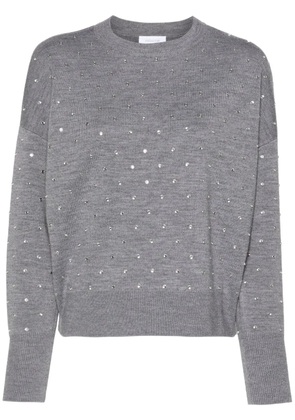Rabanne glass crystal-embellished jumper - Grey