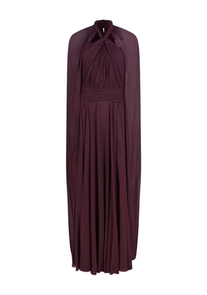 Genny cape-detail maxi dress - Red