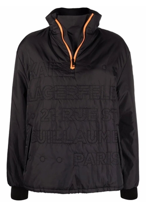 Karl Lagerfeld half-zipped padded jacket - Black