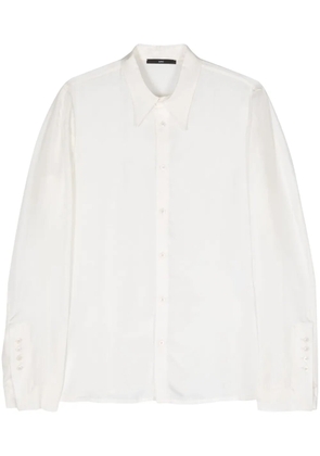 SAPIO pointed-collar twill shirt - White