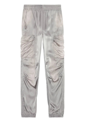 Diesel P-Mirow-N1 satin cargo trousers - Silver
