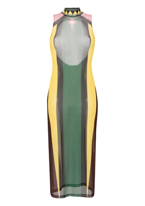 Casablanca open-back mesh maxi dress - Green