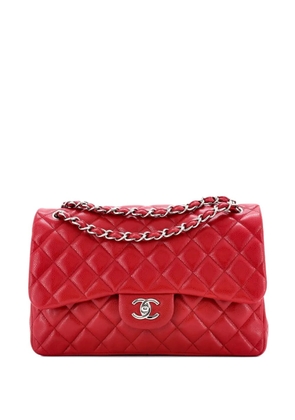 CHANEL Pre-Owned Classic Double Flap Bag Quilted Caviar Jumbo shoulder bag - Red