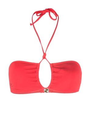 Moschino halterneck bikini top - Red
