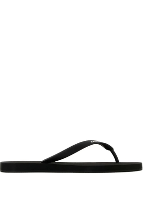 Balenciaga thong logo slides - Black