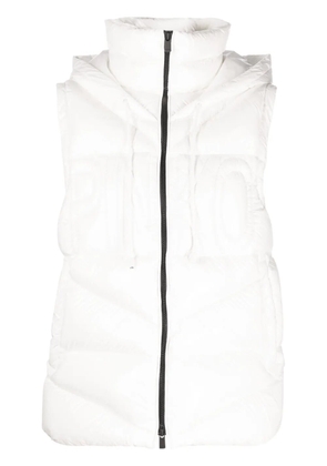 PINKO padded detachable-hood waistcoat - White