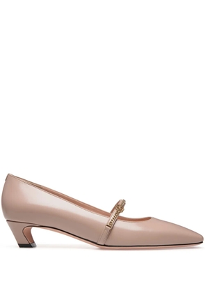 Bally Sylt brushed-leather pumps - Neutrals