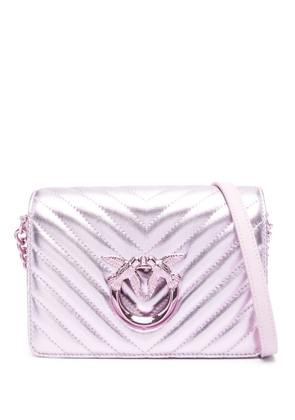 PINKO matelassé metallic crossbody bag - Purple