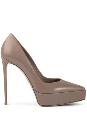 Le Silla Uma 140mm leather pumps - Neutrals