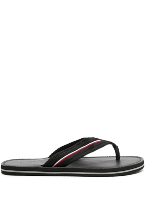 Tommy Hilfiger stripe-detail flip flops - Black