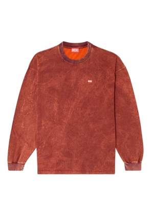Diesel T-Boxt-LS-T3 acid-wash long-sleeve T-shirt - Orange