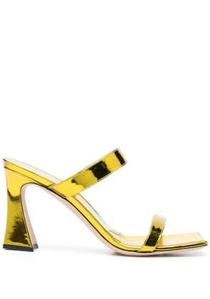 Giuseppe Zanotti 90mm Flamina square-toe sandals - Gold