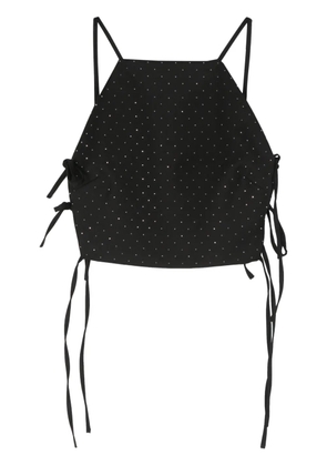 Chiara Ferragni rhinestone-embellished crop top - Black