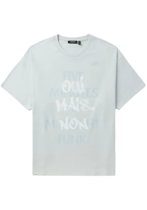 FIVE CM slogan-print cotton T-shirt - Grey