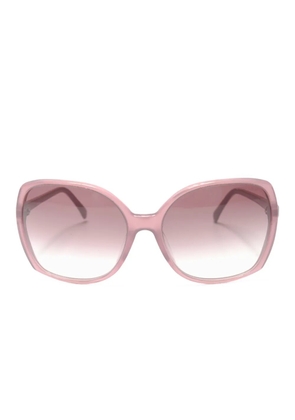 CHANEL Pre-Owned 2010-2020s cc mark geometric sunglasses - Pink
