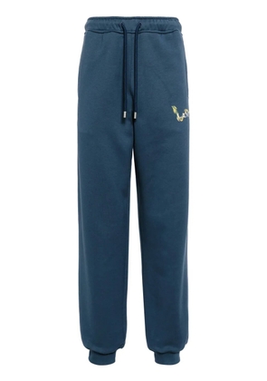 Lanvin logo-print cotton track pants - Blue