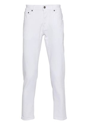 DONDUP logo-print tapered jeans - White
