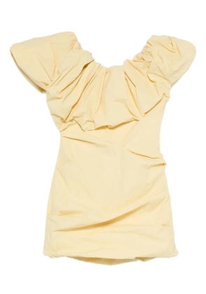 Paris Georgia Rio puff-sleeve mini dress - Yellow
