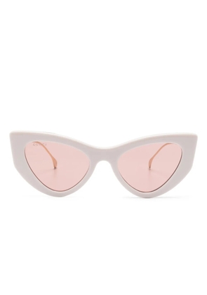 Gucci Eyewear Double G cat-eye sunglasses - Neutrals