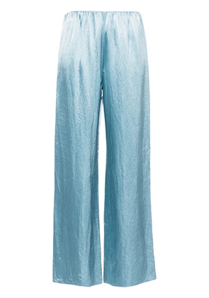 Nanushka straight-leg satin trousers - Blue