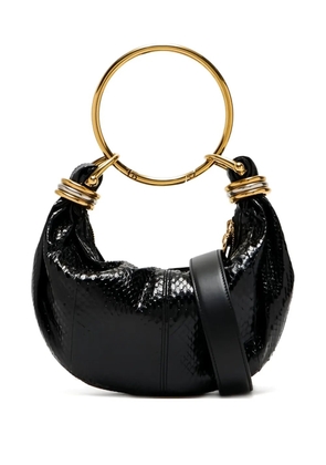 Chloé ring-top puff-faced leather shoulder bag - Black