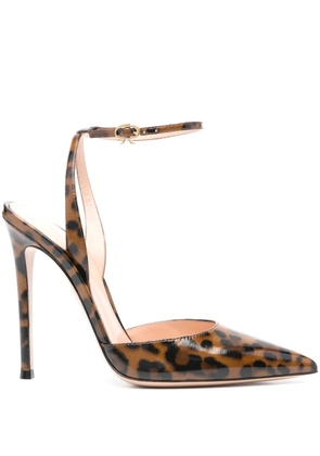 Gianvito Rossi 125mm leopard-print leather pumps - Neutrals
