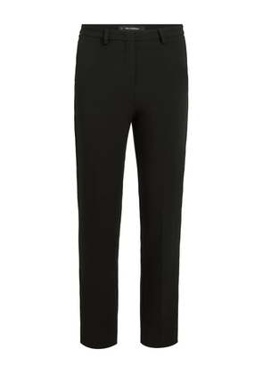 Karl Lagerfeld logo-embroidered trousers - Black