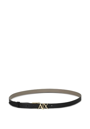 Armani Exchange logo-detail leather belt - Black