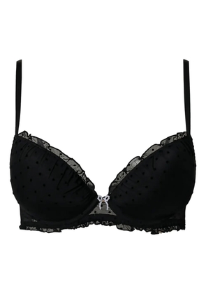 TWINSET spotted tulle push-up bra - Black