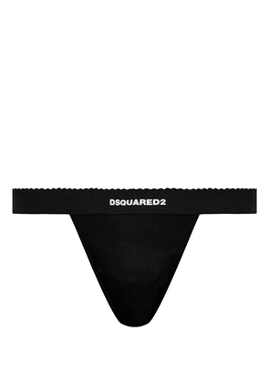 DSQUARED2 logo-print thong - Black