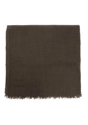 Rick Owens frayed scarf - Brown