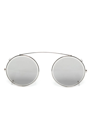 Kame Mannen round-frame clip-on sunglasses - Silver