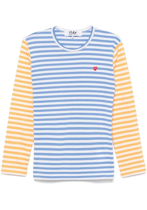 Comme Des Garçons Play striped T-shirt - Blue