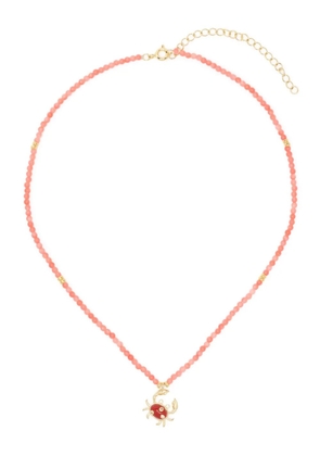 Eshvi coral crab necklace - Pink