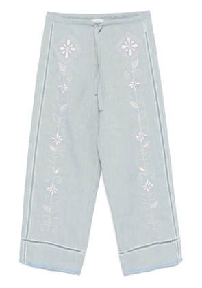 Forte Forte embroidered trousers - Blue