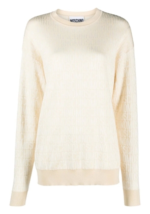 Moschino logo-print sweater - Neutrals