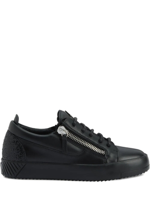 Giuseppe Zanotti Gail zip-detail glitter low-top sneakers - Black
