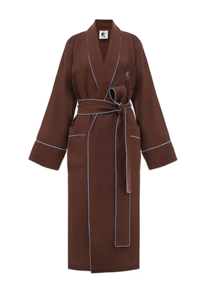 Sleeper Paros piped robe - Brown