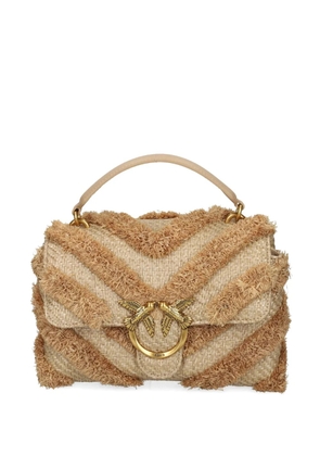 PINKO fringed-chevron shoulder bag - Neutrals