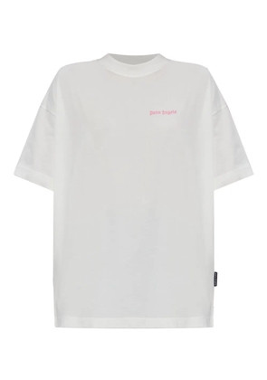 Palm Angels embroidered-logo crew-neck T-shirt - White