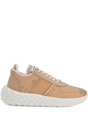 Giuseppe Zanotti Urchin snakeskin-effect sneakers - Neutrals
