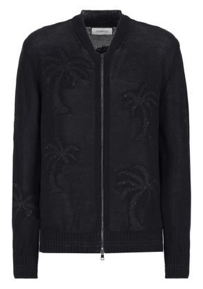 Laneus palm tree-embroidered jacket - Black