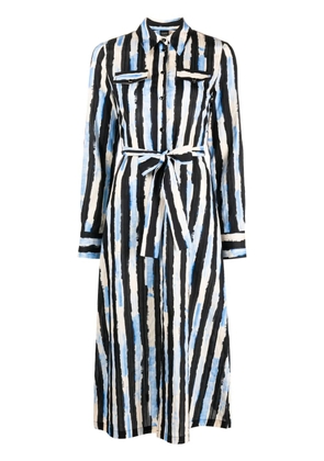 PINKO Assente striped cotton shirtdress - Blue