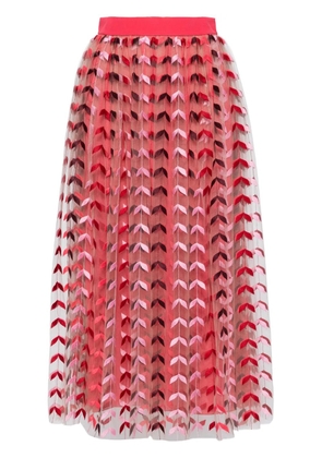 Elie Saab embroidered tulle skirt - Pink