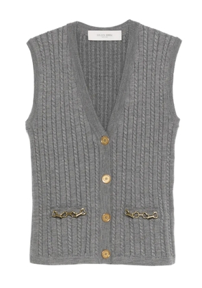 Golden Goose cable-knit chain-detail vest - Grey