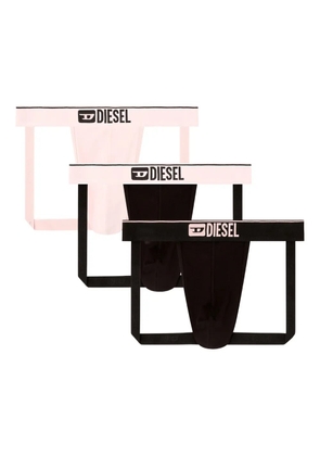 Diesel logo-waistband briefs (pack of three) - Pink