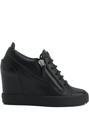 Giuseppe Zanotti Addy wedge zip-detail sneakers - Black