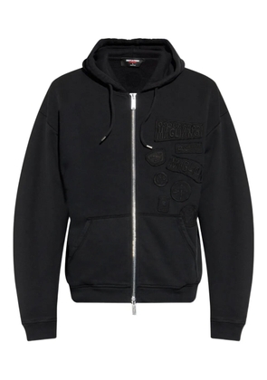 DSQUARED2 appliqué zip hoodie - Black