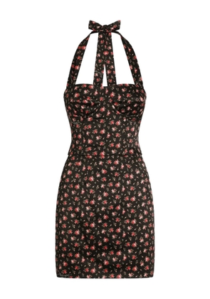 Dolce & Gabbana floral-print mini dress - Black