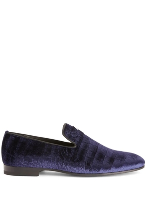 Giuseppe Zanotti G-Flash crocodile-effect loafers - Blue